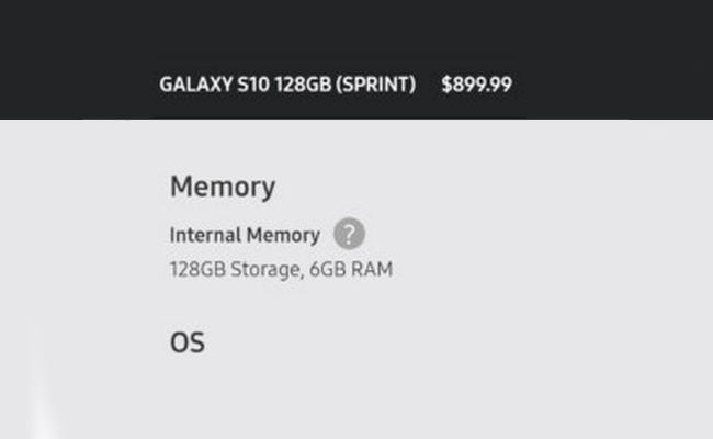 Mức RAM 6GB là quá ít để Samsung mang lên Galaxy S10/S10+