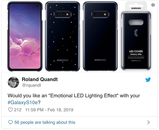 Samsung làm ốp lưng LED cho Galaxy S10 - cực đẹp